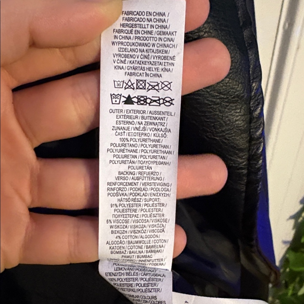 Primark Black Leather Jacket - Picture 4 of 4